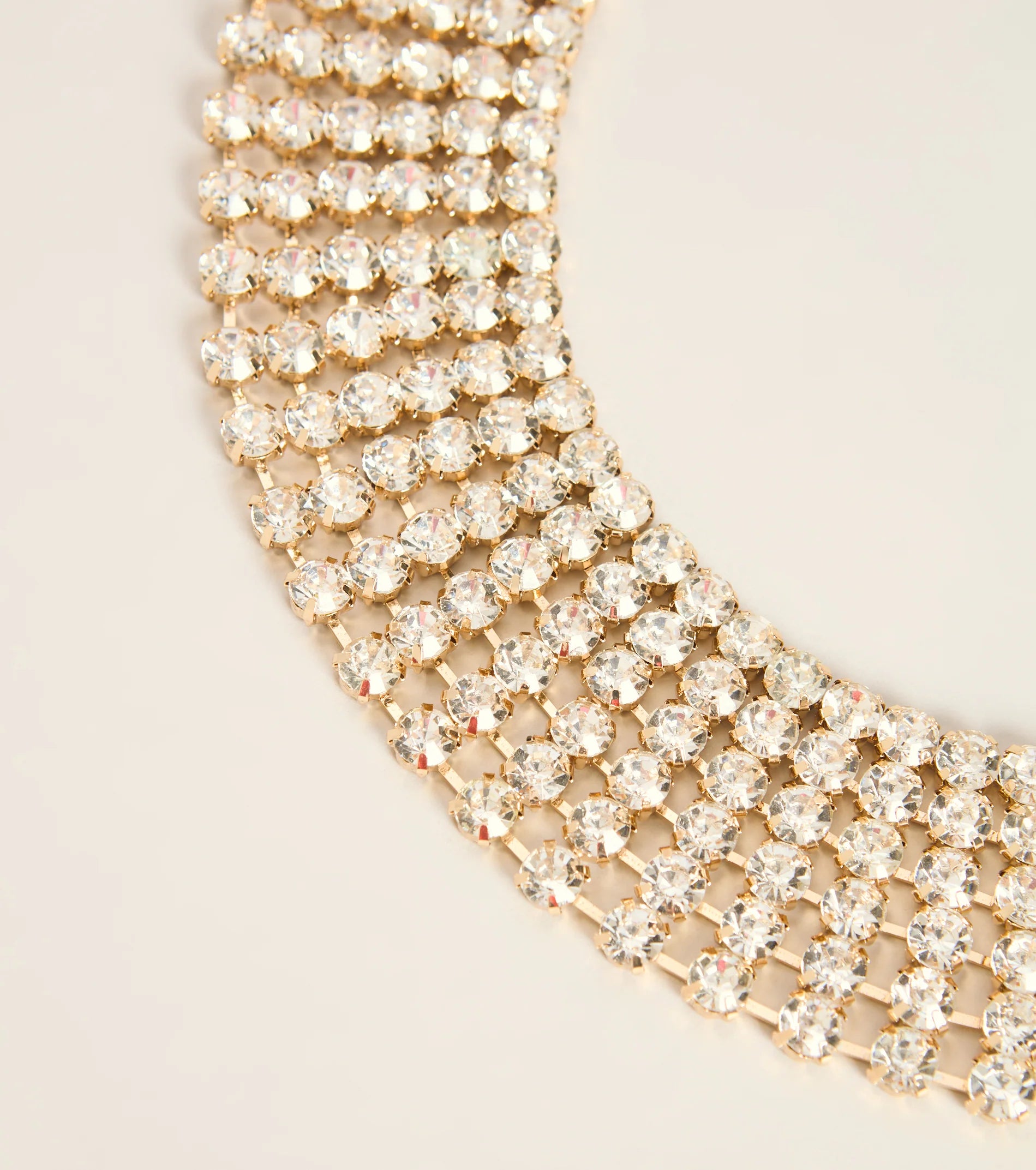 All Eyes Here Rhinestone Statement Choker Necklace